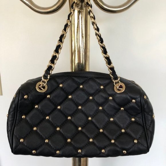 Claudia Firenze Handbags - CLAUDIA FIRENZE Italian Leather Stud Chain Purse